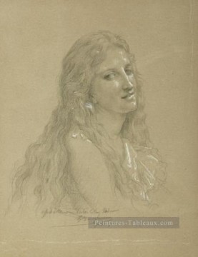 Dessin d’une femme réalisme William Adolphe Bouguereau Peinture à l'huile